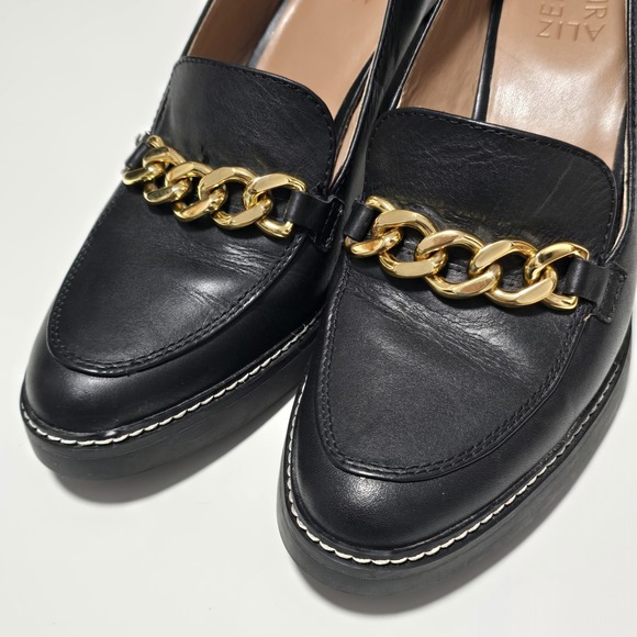 Naturalizer Callie-Moc Black Leather Block Heel Women's Loafers Swing Size 9.5M - Picture 3 of 10